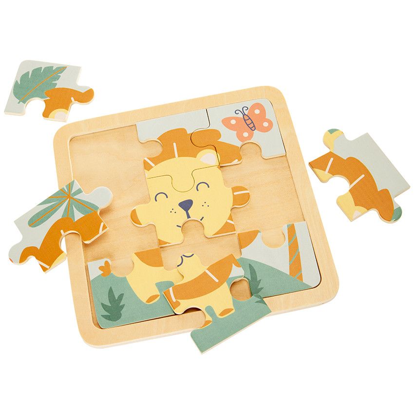 Puzzle en bois junior Habiller le bois - GOKI - 10 pièces - Multicolore Puzzle en bois junior Habiller le bois - GOKI - 10 pièces - Multicolore