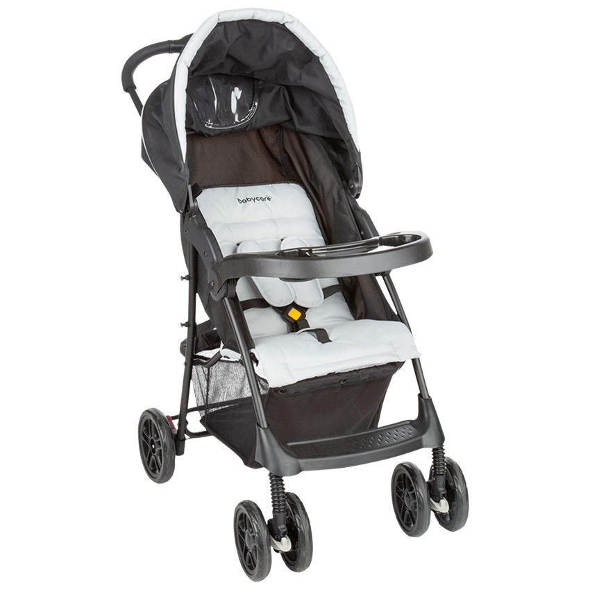 Babycare Poussette duo 2-en-1 - Gris/Noir Blanc - Poussettes duo