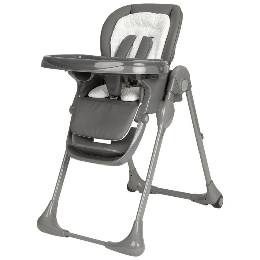 PREMAMAN Chaise haute réglable Jude 0+ Gris Rose Chaises hautes et