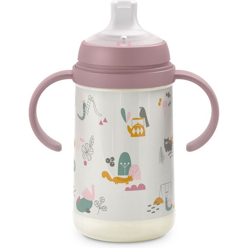 Gobelet Anti-Goutte Nuby 270ml 9+ Mois Rose - Bec Résistant Pour Bébé