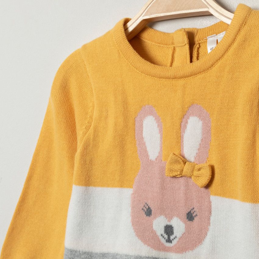 Robe à Manches Longues En Velours Pailleté Bébé Fille Rouge | GEMO