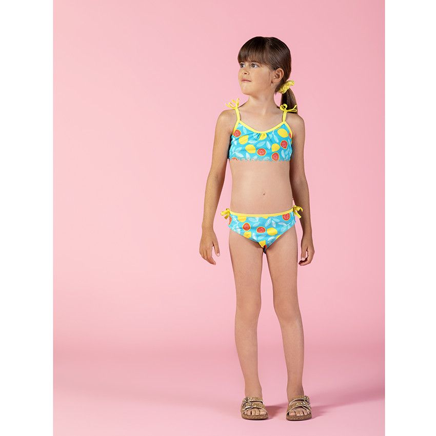 Orchestra Maillot de bain 2 pieces imprime fruits Bleu marine 5 ans Maillot de bain et plage Fille Orchestra
