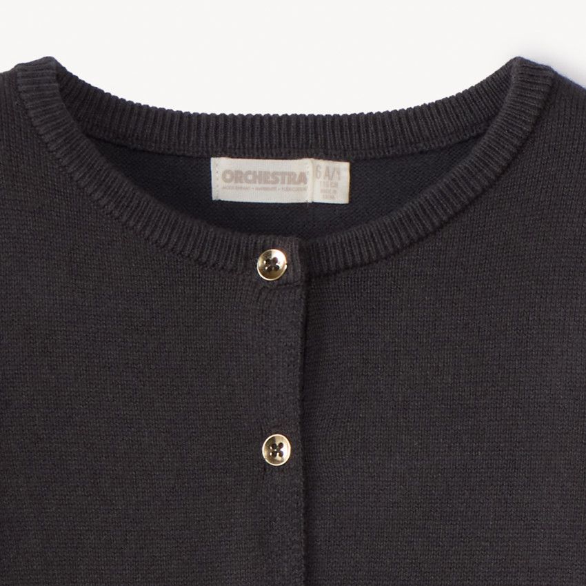 Pull Fille Peanuts 12-13 Ans - Gris Coton - Manches Longues Encolure Ronde