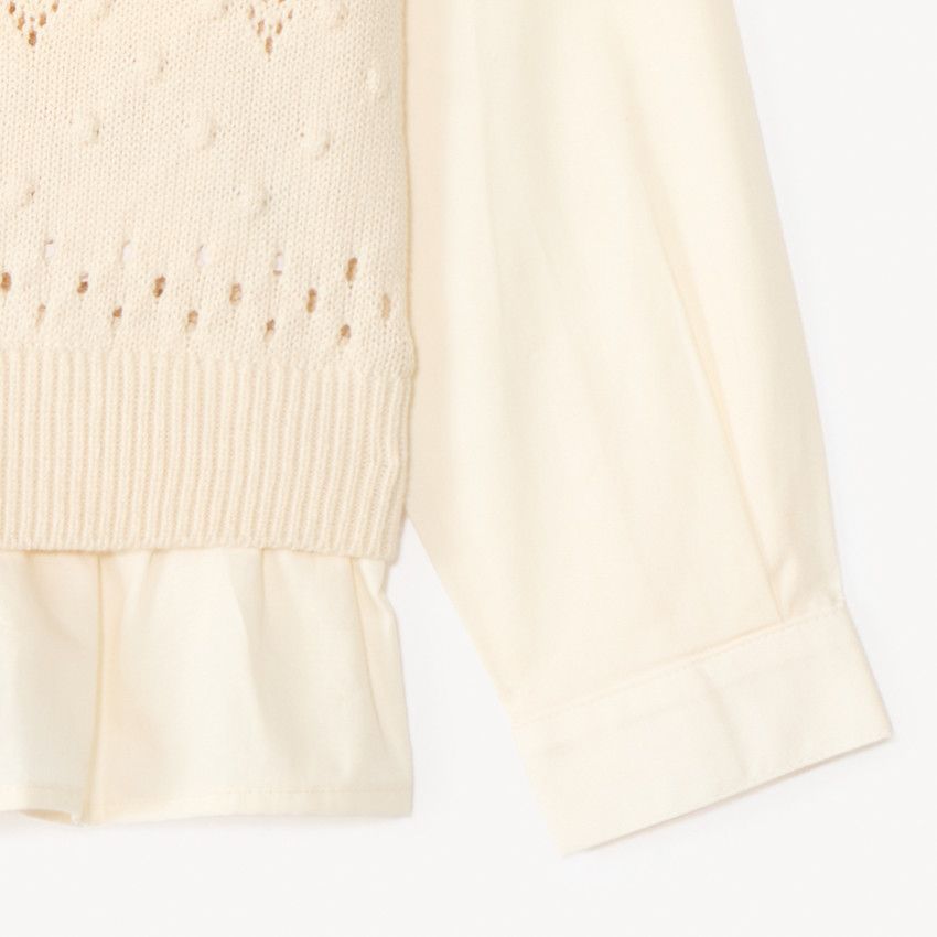 Générique Pull Fille Cardigan Bebe Fille Gilet Tricot Vetement Bebe Fille 0-3 Hiver Fraise Chemise Manche Longue Simple Manteau Haut Top Loungewear Sweat Fille Sans Capuche Mignon (White, 0-6 Months