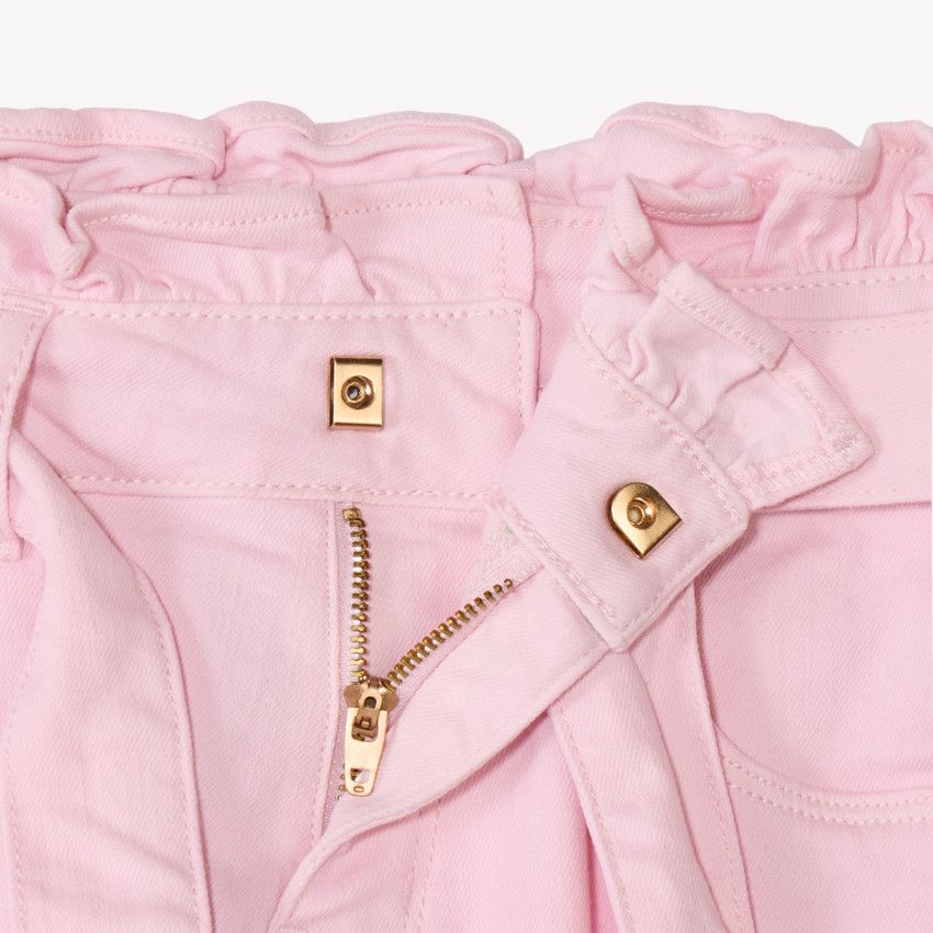 Pantalon Fille Boden Bleu Coton Taille 10 Ans - Style Paperbag à Nouer - Très Bon état