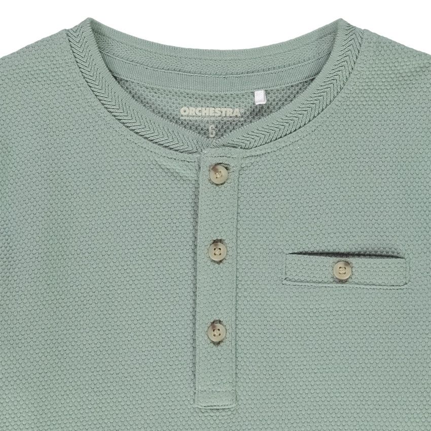 Haut Vert Manches Longues Pour Garçon John Lewis - Taille 3 Ans - Coton - Occasion Très Bon état