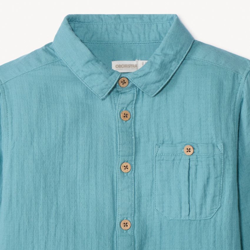Chemise Manches Longues Garçon Taille 11-12 Ans - Marque George - Occasion Très Bon état - Noir