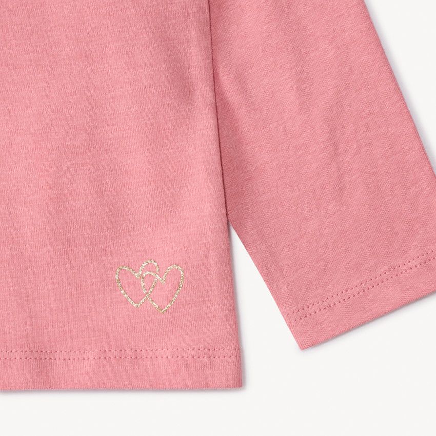 Body Enfant Manches Courtes Rose Pailleté ''mon Bébé D'amour" - Un Grand Marché