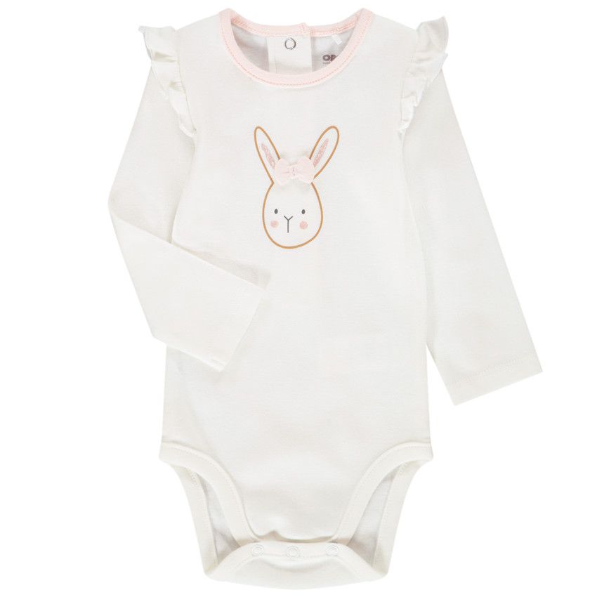 Body Manches Longues Fille - Gymnastique, Danse, Ballet - Col Rond - Polyester & Chiffon