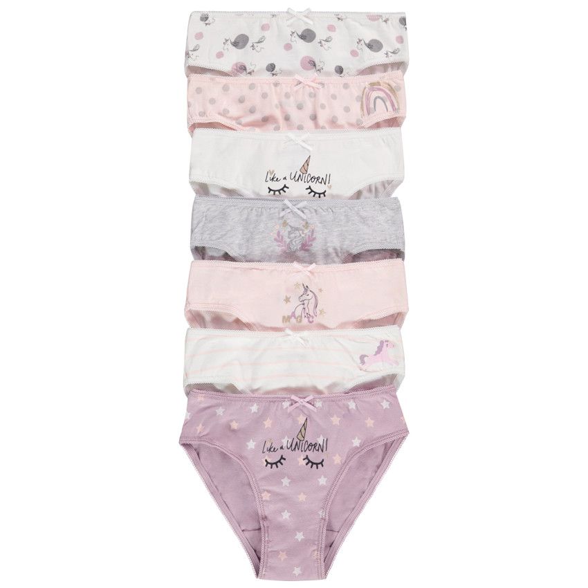 Lot De 8 Culottes Coton Fille Adorel – Uni, Confortables, Taille Basse – 8-17 Ans