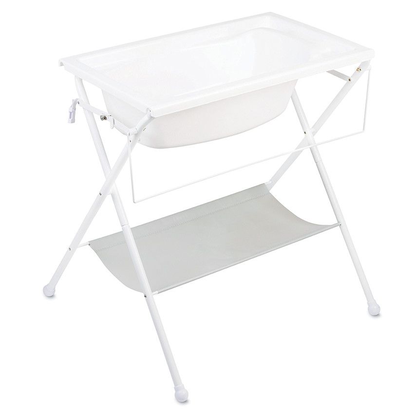 PREMAMAN Table à langer avec baignoire Inès Gris Multicolore Tables