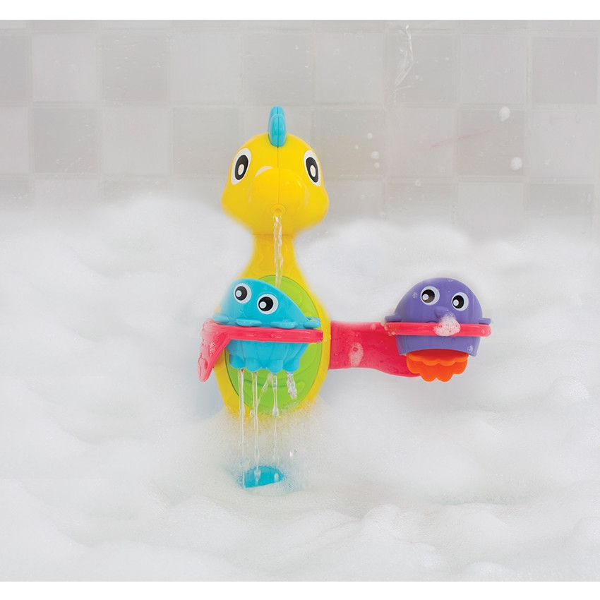 Playgro Jouet de Bain 1er âge - Hippocampe Arroseur Bleu - Jouets de ...
