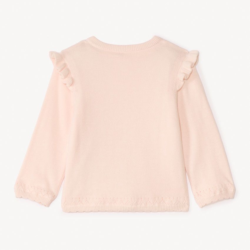 Pull Fille Cardigan Bébé Fille Gilet Tricot Fraise Mignon Hiver - Vêtement Bébé 0-3 Ans