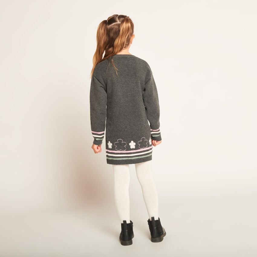 Robe Fille Crewcuts Taille 3T - Couleur Gris - Occasion En Très Bon état