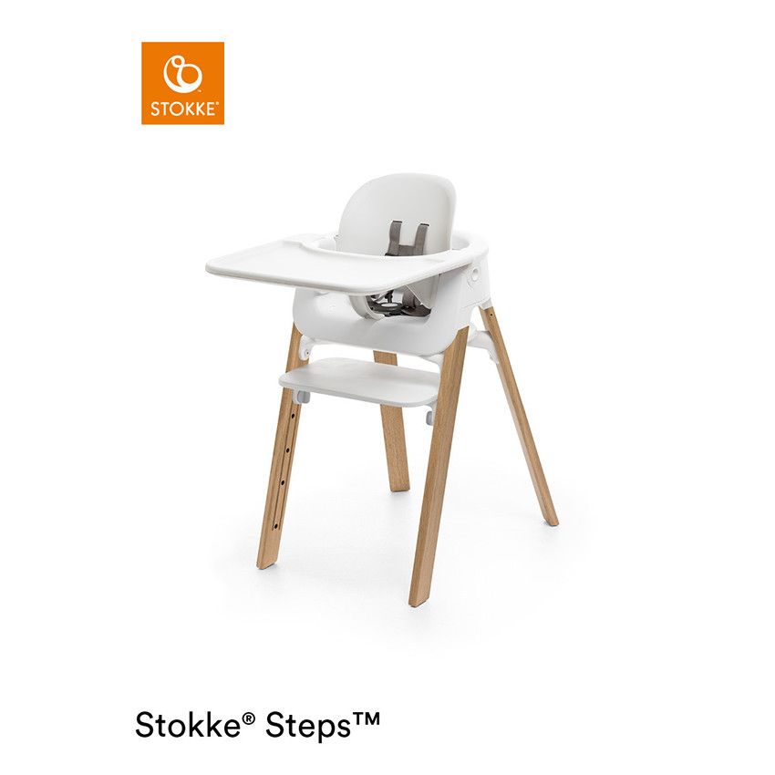 STOKKE Chaise haute évolutive Steps Natural Jaune Chaises hautes et