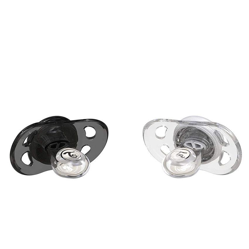 2 Sucettes Adulte - Grand Modèle, Plastique Doux - Pour Apaisement, Anxiété, Aide Au Sommeil - Design Mignon Bleu/rose